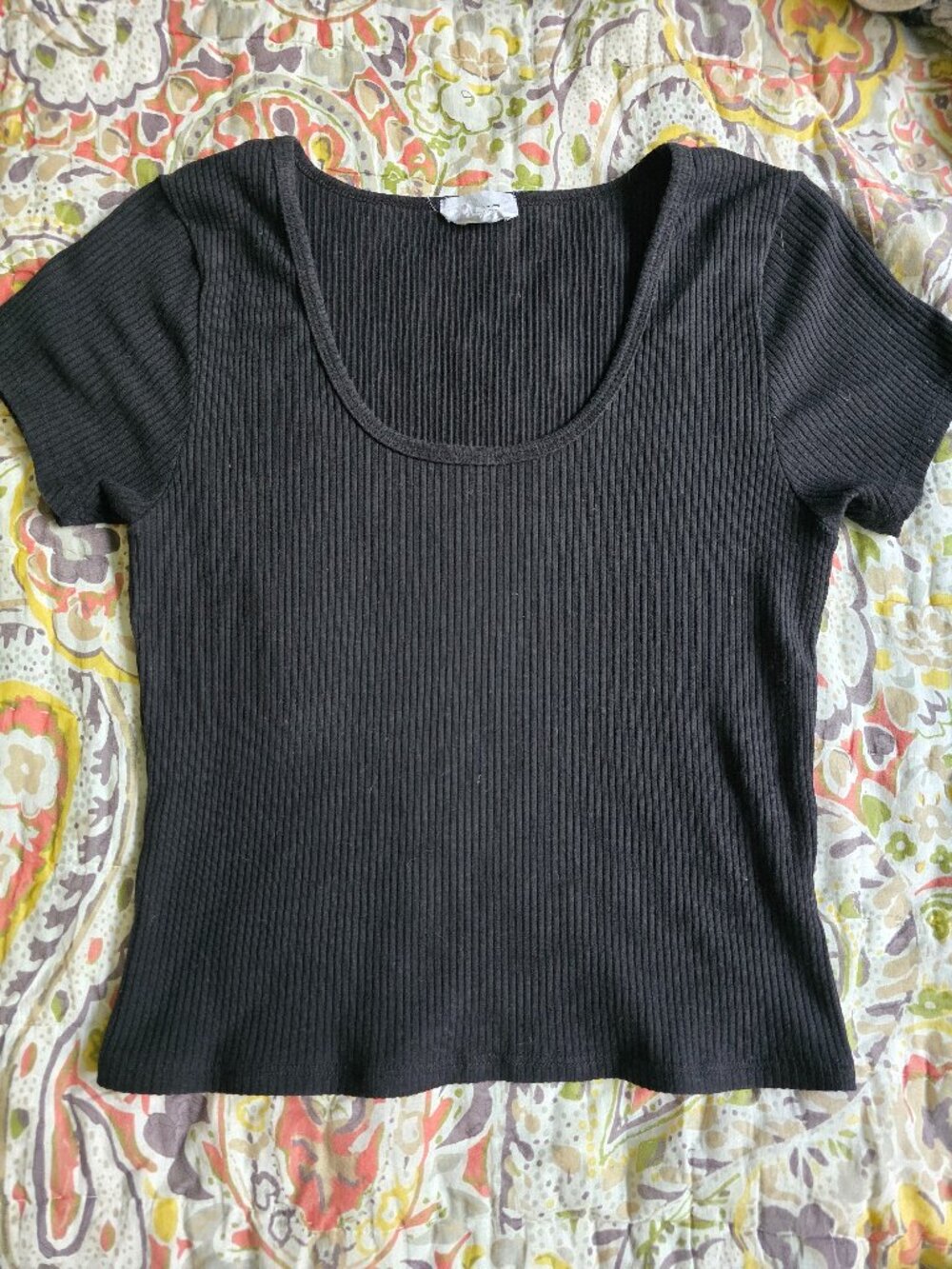 MATE the Label Tencel Organic Cotton Ribbed Cropped Top Women's Size Large